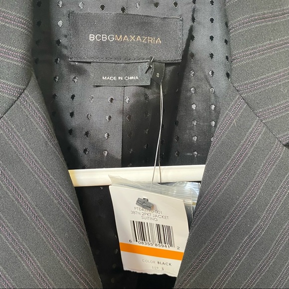 BCBG Max Azria Black pinstripe Blazer Sz S NWT - Picture 4 of 6